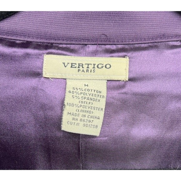 Vertigo Paris Size M Avant Garde Plum Purple Origami Pleated Womens Jacket Dress - Picture 5 of 6